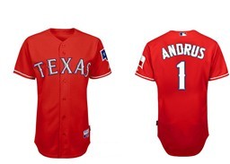 Texas Rangers #1 Elvis Andrus Red Jersey