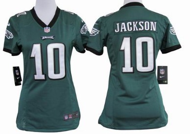 Nike Philadelphia Eagles #10 Desean Jackson Dark Green Game Womens Jersey