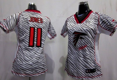 Nike Atlanta Falcons #11 Julio Jones 2012 Womens Zebra Fashion Jersey