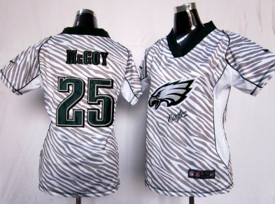 Nike Philadelphia Eagles #25 LeSean McCoy 2012 Womens Zebra Fashion Jersey