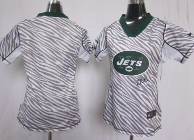 Nike New York Jets Blank 2012 Womens Zebra Fashion Jersey