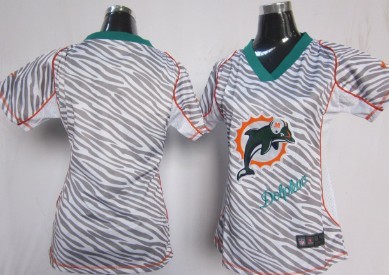 Nike Miami Dolphins Blank 2012 Womens Zebra Fashion Jersey