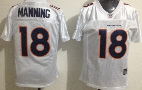 Denver Broncos #18 Peyton Manning 2011 White Stitched Womens Jersey