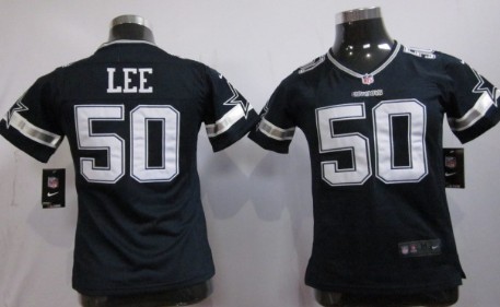 Nike Dallas Cowboys #50 Sean Lee Blue Game Womens Jersey