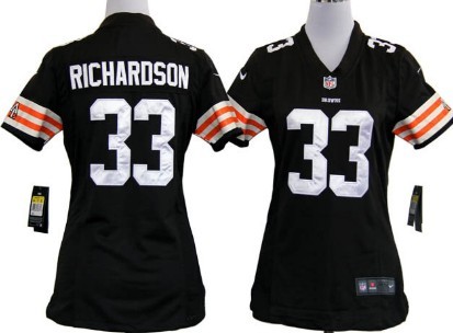 Nike Cleveland Browns #33 Trent Richardson Brown Game Womens Jersey
