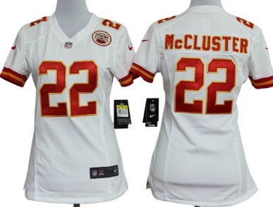 Nike Kansas City Chiefs #22 Dexter McCluster White Game Womens Jersey