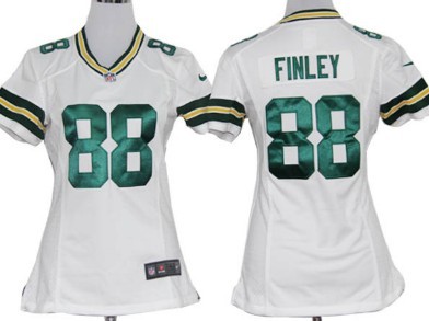 Nike Green Bay Packers #88 Jermichael Finley White Game Womens Jersey