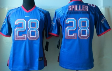 Nike Buffalo Bills #28 C.J. Spiller 2013 Drift Fashion Blue Womens Jersey