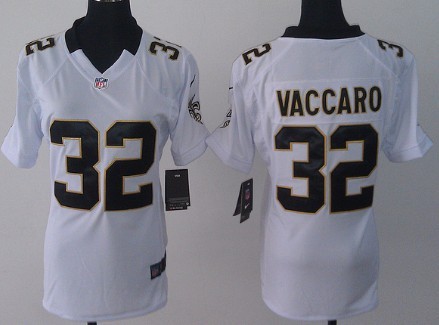 Nike New Orleans Saints #32 Kenny Vaccaro White Game Womens Jersey