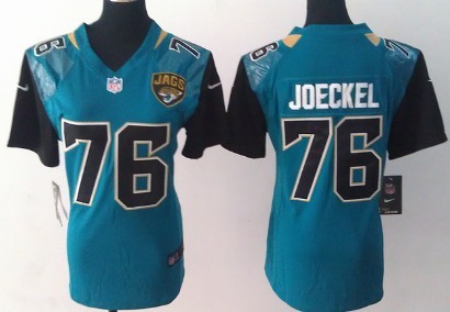 Nike Jacksonville Jaguars #76 Luke Joeckel 2013 Green Game Womens Jersey