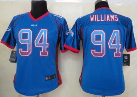 Nike Buffalo Bills #94 Mario Williams 2013 Drift Fashion Blue Womens Jersey