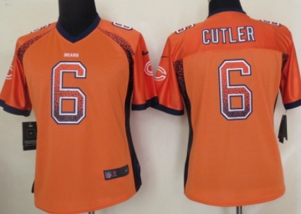 Nike Chicago Bears #6 Jay Cutler 2013 Drift Fashion Orange Womens Jersey