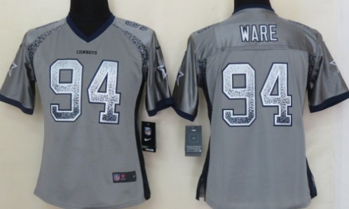Nike Dallas Cowboys #94 DeMarcus Ware 2013 Drift Fashion Gray Womens Jersey