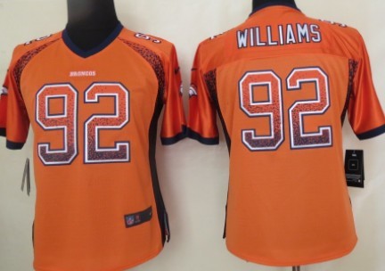 Nike Denver Broncos #92 Sylvester Williams 2013 Drift Fashion Orange Womens Jersey