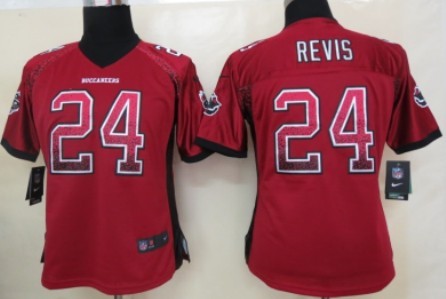 Nike Tampa Bay Buccaneers #24 Darrelle Revis 2013 Drift Fashion Red Womens Jersey
