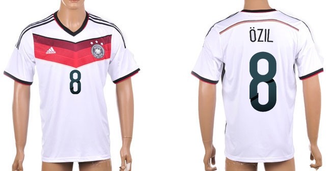 2014 World Cup Germany #8 Ozil Home Soccer AAA+ T-Shirt