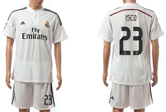 2014/15 Real Madrid #23 Isco Home Soccer Shirt Kit
