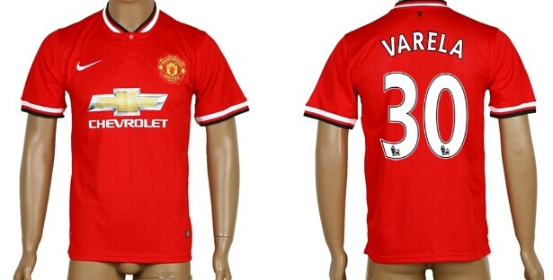 2014/15 Manchester United #30 Varela Home Soccer AAA+ T-Shirt