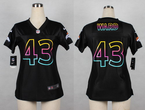 Nike Denver Broncos #43 T.J. Ward Pro Line Black Fashion Womens Jersey