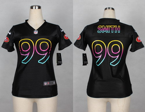Nike San Francisco 49ers #99 Aldon Smith Pro Line Black Fashion Womens Jersey
