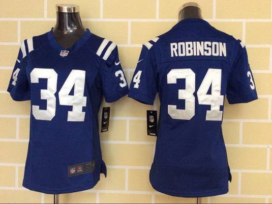 Women's Indianapolis Colts #34 Josh Robinson Nike Blue Game Jersey