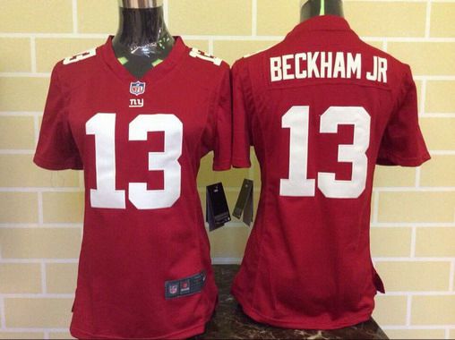 Women's New York Giants #13 Odell Beckham Jr Nike Red Game Jersey